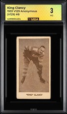 1933 V129 Anonymous: #  8 King Clancy MBA 3 VG
