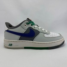 NIKE AIR Force 1 LV8 1 Light Silver/Deep Royal Blue Big Kids Shoes Size 4Y