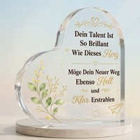 Abschiedsgeschenk Kollege Kollegin Acryl Herz Aufsteller DankeschöN Jobwechsel