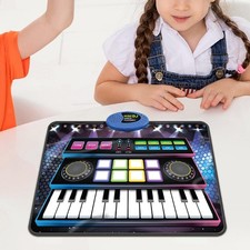 DJ Set for Kids Piano Mat Versatile Musical Toy Interactive Instrument with 2