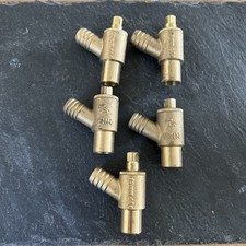 HEAVY DUTY BRASS 15MM DRAIN OFF NIPPLE VALVE SHORT SHANK TYPE-A BS2879-2 Pack 5