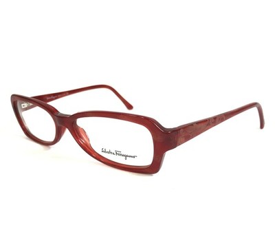 Salvatore Ferragamo Eyeglasses Frames 2611 459 Clear Red Fire Glitter 53-15-135