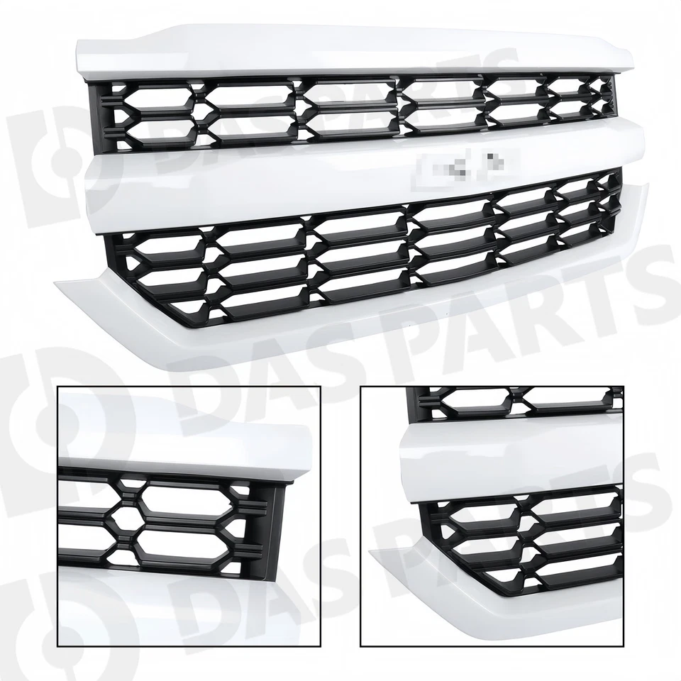 Summit White Front Bumper Grille Assembly For 2016-2018 Chevrolet Silverado 1500 Foto 2 de 4