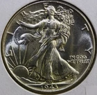 1943 Walking Liberty Silver Half Dollars 90%  BU #W2