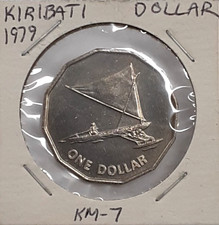 1979 Kiribati One Dollar Copper-Nickel Coin-KM#7  BU