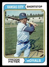 1974 Topps Baseball #88 Freddie Patek Signed Autograph (no COA) *g1