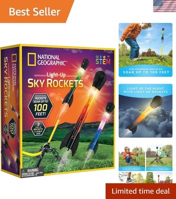 STEM Educational Light-Up Rocket Launcher   Exciting Outdoor Fun for Ages 6+