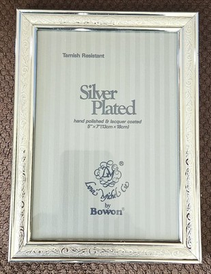 LOUI MICHEL CIE SILVERPLATED FRAME BY BOWON ~ 5'' X 7'' ~ #242157