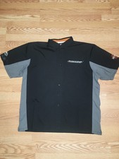 Harley Davidson Mechanic Shirt Mens Size XL Black Motorcycle Biker Button Up