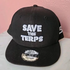 Boveda SnapBack Hat “Save The Terps” Black Baseball Cap Hat New Era One Size
