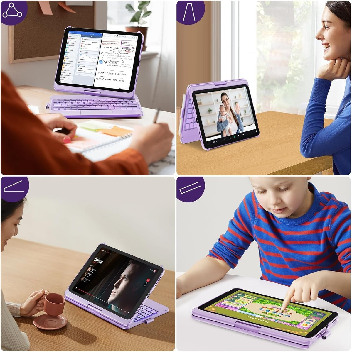 Tastiera KBCASE Per IPad 10ª Gen (2022) E 11ª Gen (2025) | Rotazione 360°, Retroilluminazione E Trackpad, Layout ITA