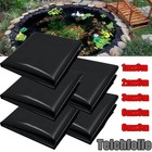 Teichfolie HDPE 1x6m 2x6m 3x6m 6x6m 6x8m 0,5mm schwarz Folie für den Gartenteich