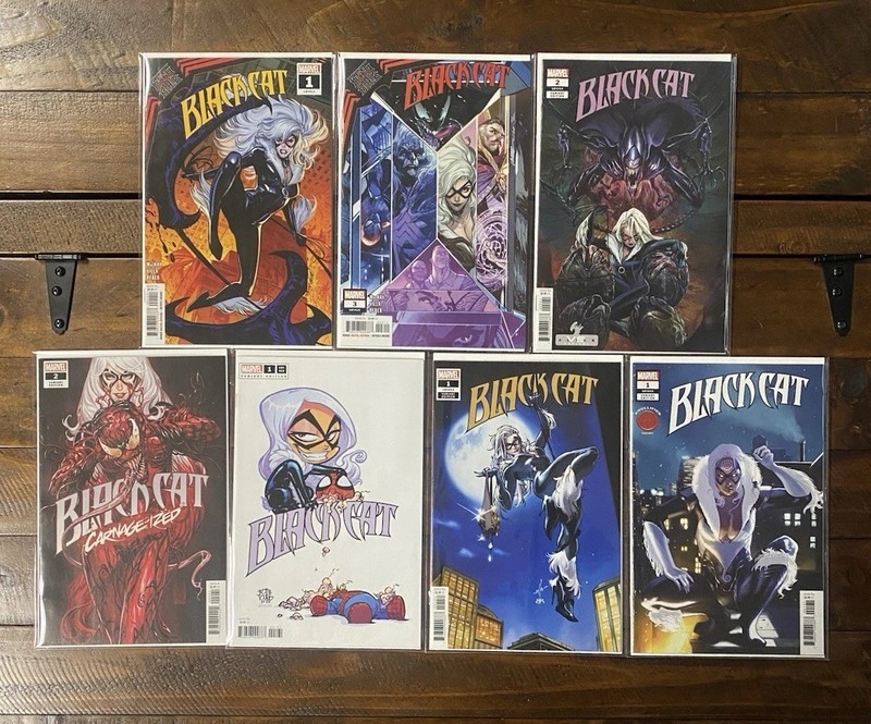 Black Cat #1,3 (2021) #1 Young, Villa, Clark Var. #2 Momoko, Brooks Variants