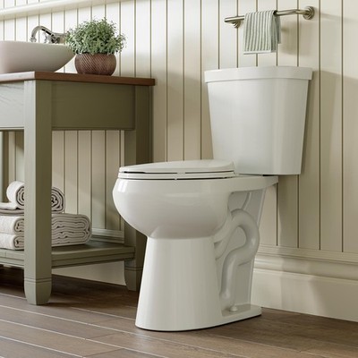 HOROW Two Piece Toilet MAP 1000g 1.1/1.6 GPF Dual Flush Round Bowl for Seniors
