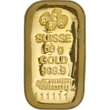 50 Gram PAMP Suisse Gold Bar (New, Cast w/ Assay) 4491.12 per troy oz