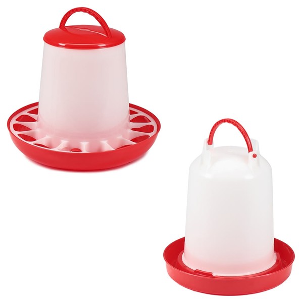 Futterspender Futterautomat NäPfe 1,5KG GeflüGel + 1,5 L GeflüGelträNke TräNke-image