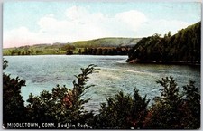 Middletown Connecticut CT, Bodkin Rock, Lake, Landscape, Trees, Vintage Postcard