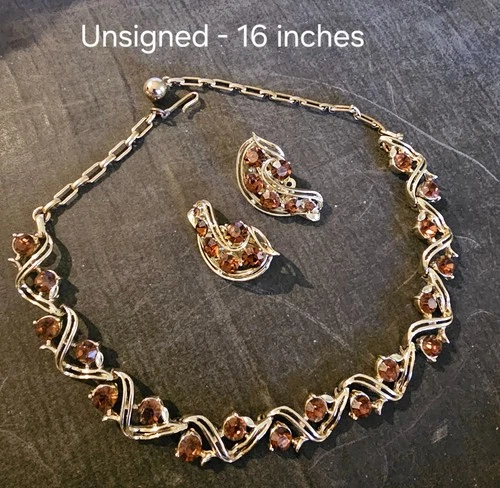 Vintage Lot of Fancy Costume Jewelry - Lisner, Trifari, Laguna