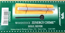 Woodstock Wind Chimes Zenergy Solo Hand Percussion Silver (7") Musically Tuned