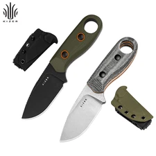 Kizer Beaver Drop Point Fixed Blade Knife Nitro-V/D2 Steel G10 Handle+Sheath