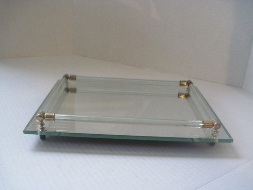 Bandeja tocador de baño con espejo rectangular 11x8 pulgadas nueva - Imagen 4 de 14