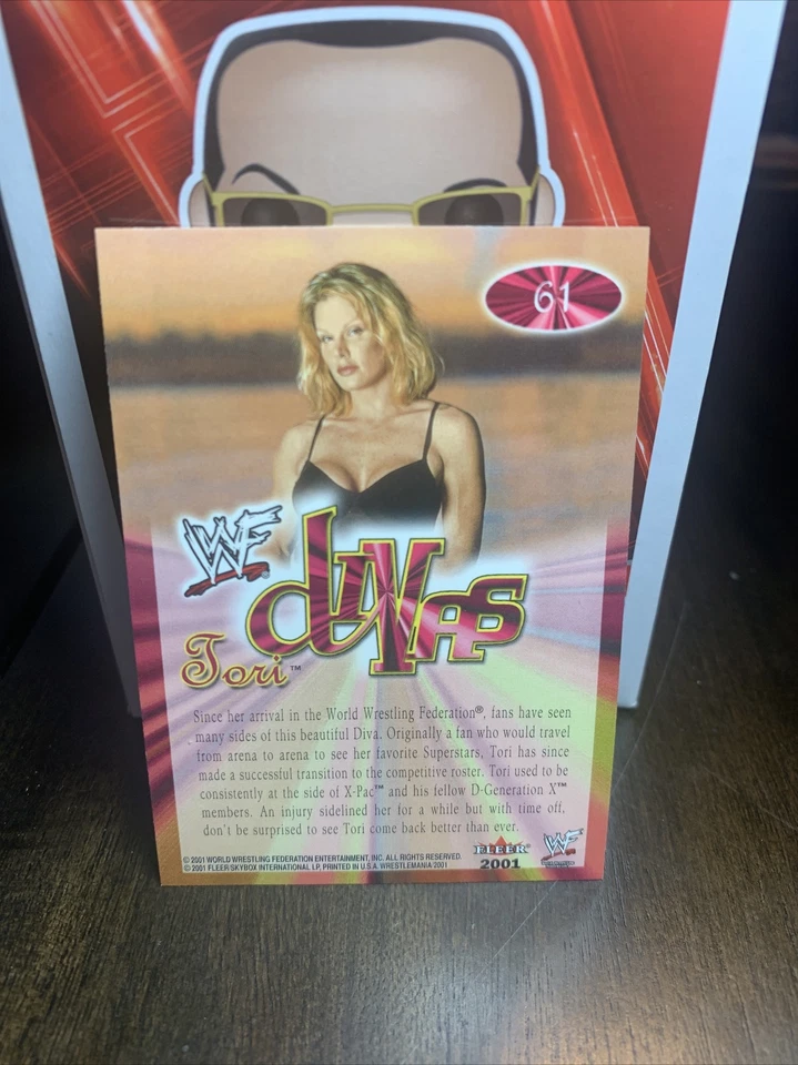 2001 FLEER WWF WRESTLEMANIA DIVAS TORI #61 wrestling card (16) - Image 2 of 2