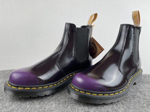 Dr. Martens Vegan 2976 Chelsea Stiefeletten Damen Schwarz Rich Purple Gr. 6 NEU - Bild 3 von 6