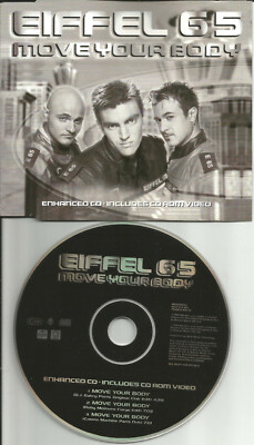EIFFEL 65 Move your Body 4TRX w/ RARE CLUB EDITS & MIXES & DUB & VIDEO CD single