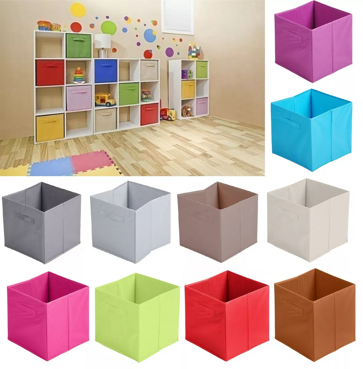 Cube Shelf With Storage Baskets