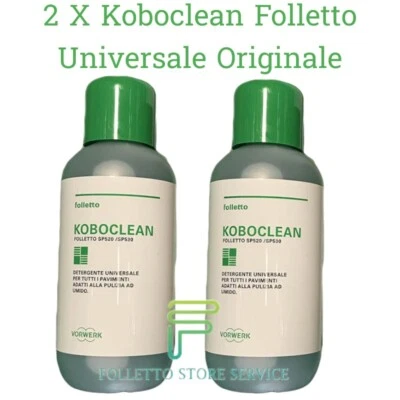 2 Pezzi Koboclean Universale Pulilava Folletto SP 520/530/600 Vorwerk Detergente