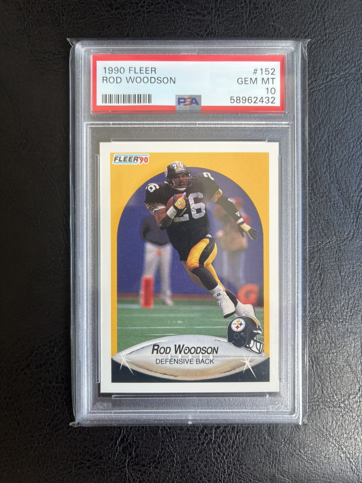 1990 Fleer Rod Woodson #152 PSA 10 Gem Mint POP 41