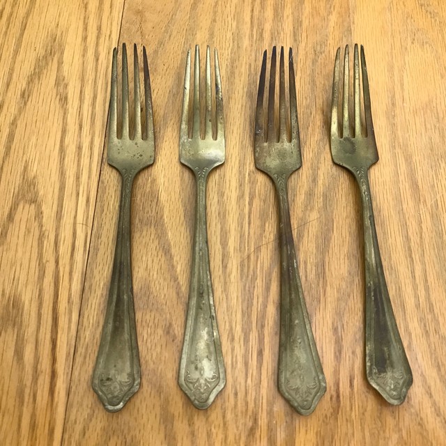 4 Simeon L. & H. Rogers Company Nickel Silver Forks eBay