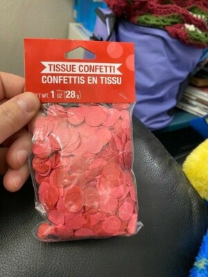 Round Tissue Paper Confetti 1oz Bag Red New!!!