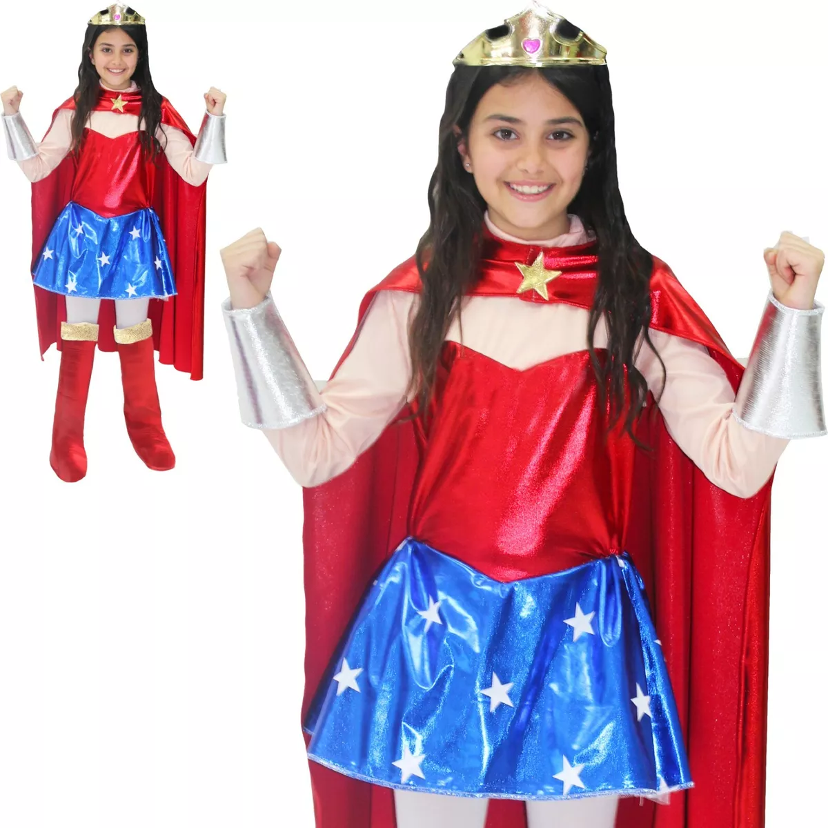 VESTITO COSTUME Maschera di CARNEVALE bambina - WONDER WOMAN