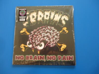 The Brains No Brain No Pain LP (2023) NEW Green/Purple Haze Splatter Shrink Tear