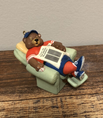 VTG Christmas Dill Rhodus 96 Bear Wake Me For Spring Training Hallmark Ornament