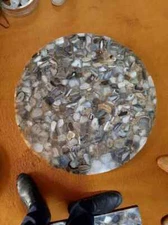 Round Natural Agate Table Top / Dining Table / Coffee Table / Counter Tabletop