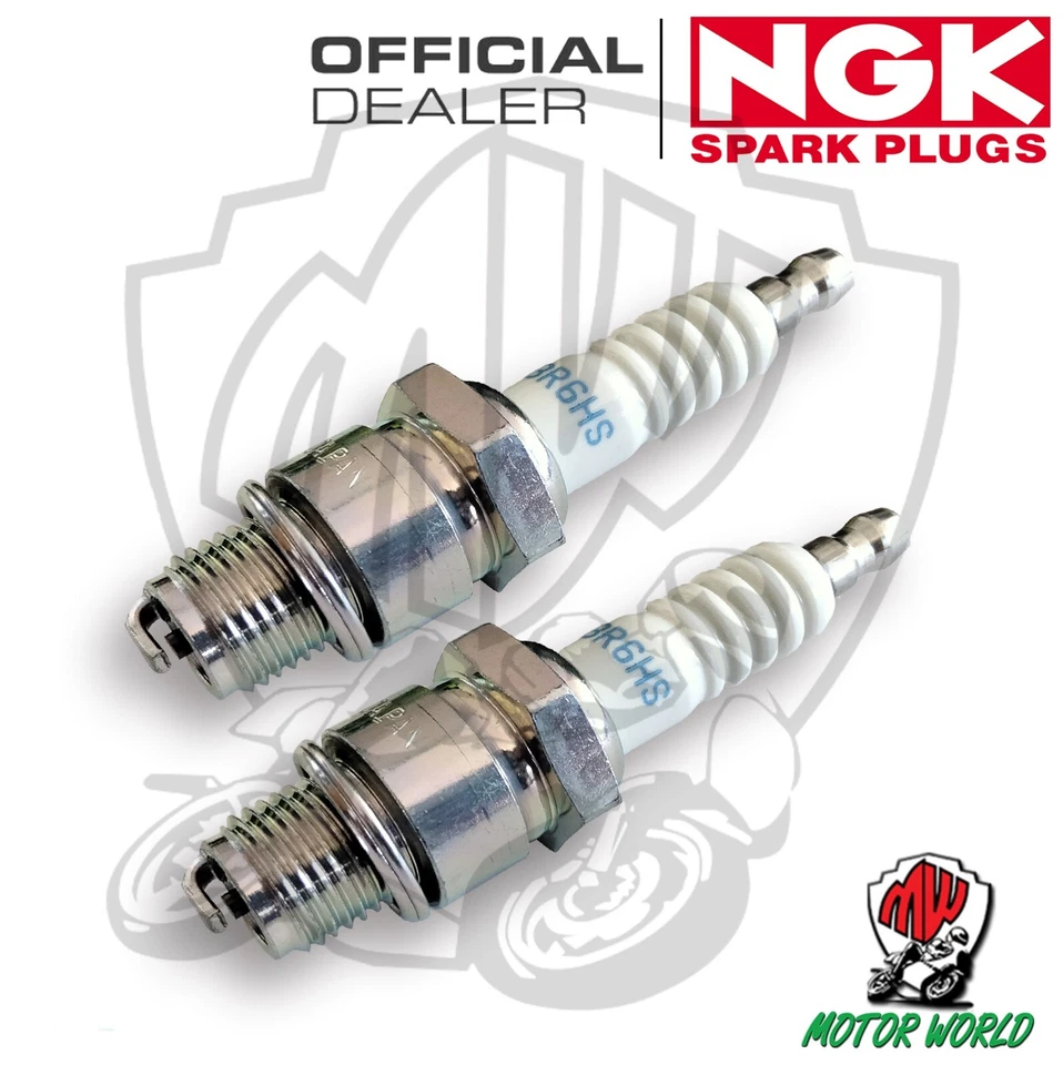 Set 2 Bougie Spark Plug NGK BR6HS Vespa Px 150 Fl Dt 2002 2003 2004 2005 2006 - Photo 1/1