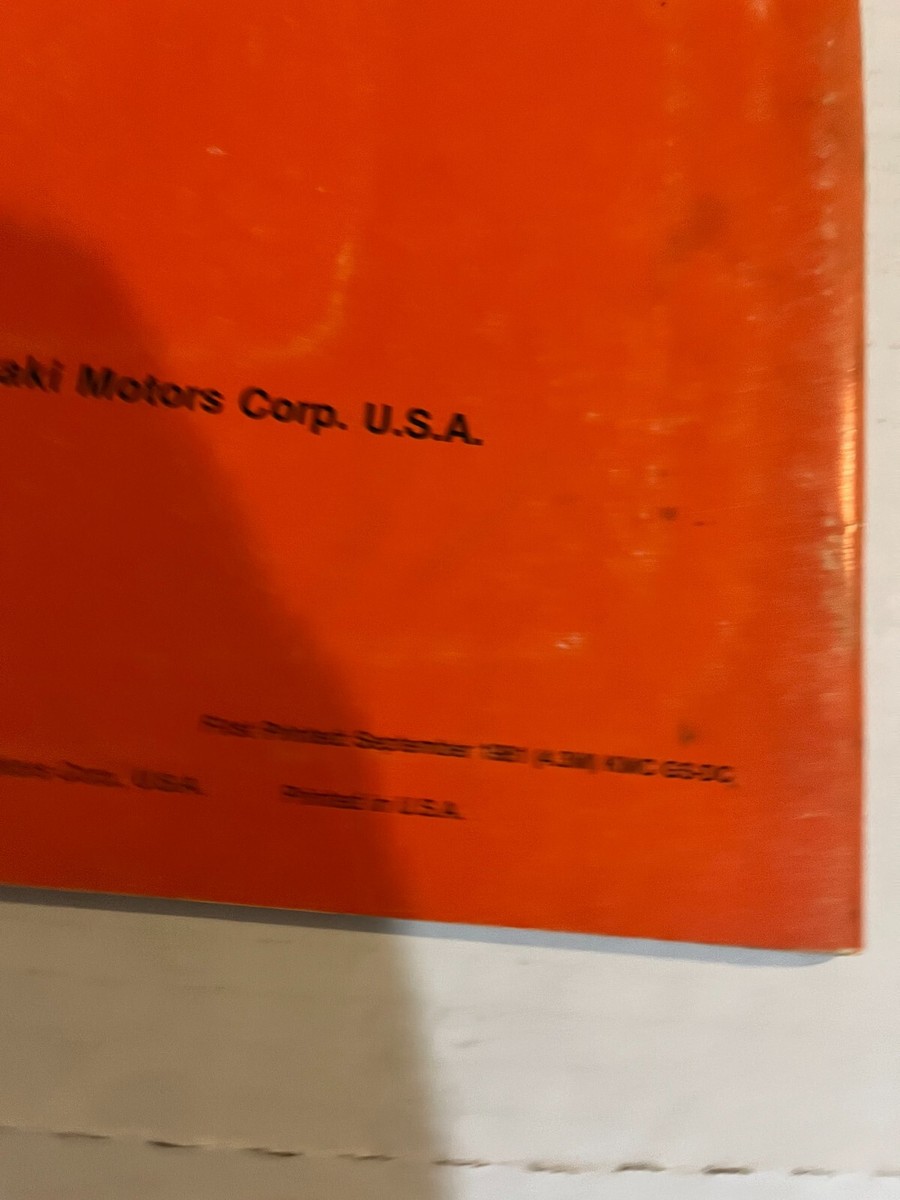 Kawasaki KG550A KG750A KG1100A KG1600A Service Manual Generator