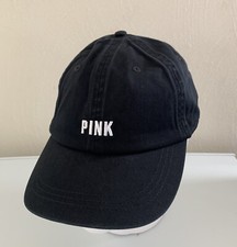 Victoria's Secret PINK Logo Sports Baseball Sport Outdoor Hat BLACK One Size Cap