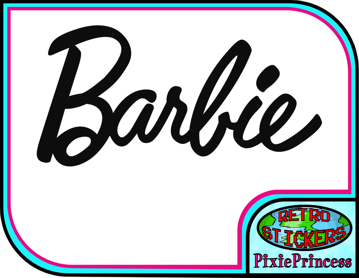 Barbie Logo Doll A Vinyl Sticker Car Van Bike Truck Wall Art