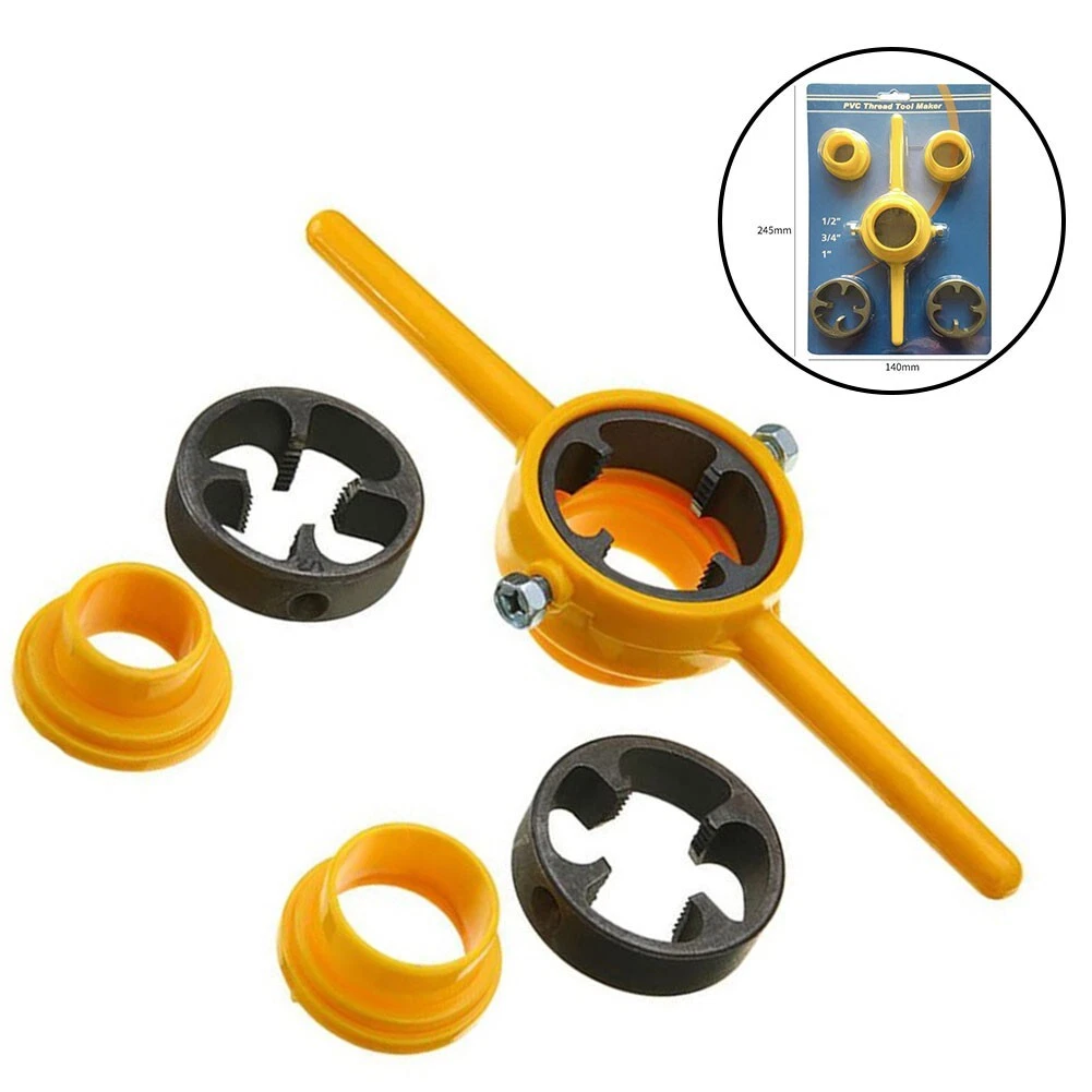 6pcs Manual Pipe Threader 1 2 3 4 1Inch Plumbing PVC Thread Tool Maker Screw Die