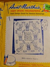 Aunt Martha Iron Transfer Little Angels 3693 Open Unused Embroidery Needle Pt