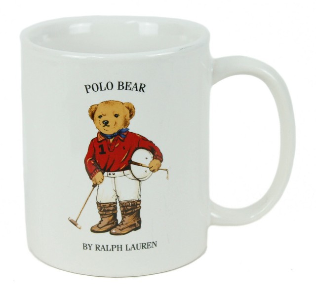Ralph Lauren Polo Match Bear 1997 White Coffee Cup Mug | eBay
