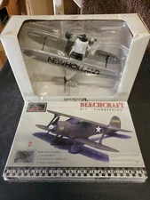 ST6 NIB SCALE MODEL Airplane KIT Beechcraft D17 Staggerwing Bi Plane #48090 