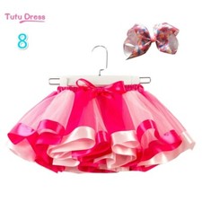 Baby Girl Tutu Skirt Layer Colorful Fancy Tulle Crinoline Petticoat Bow Cute New