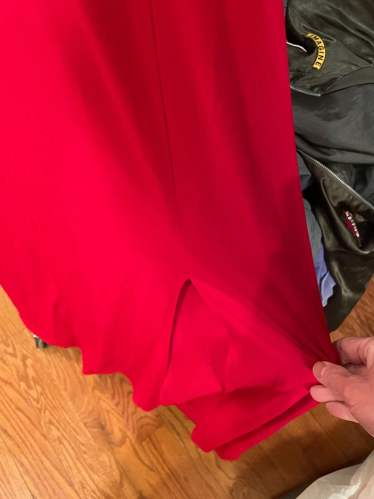 VALENTINO Abito formale prom Junior tg 3 rosso con dettaglio strass al busto di BCX