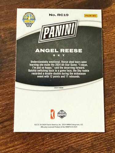ANGEL REESE 2024 PANINI BLACK FRIDAY ROOKIE, PANINI PRIZM ROOKIE, SILVER ROOKIES - Picture 3 of 5