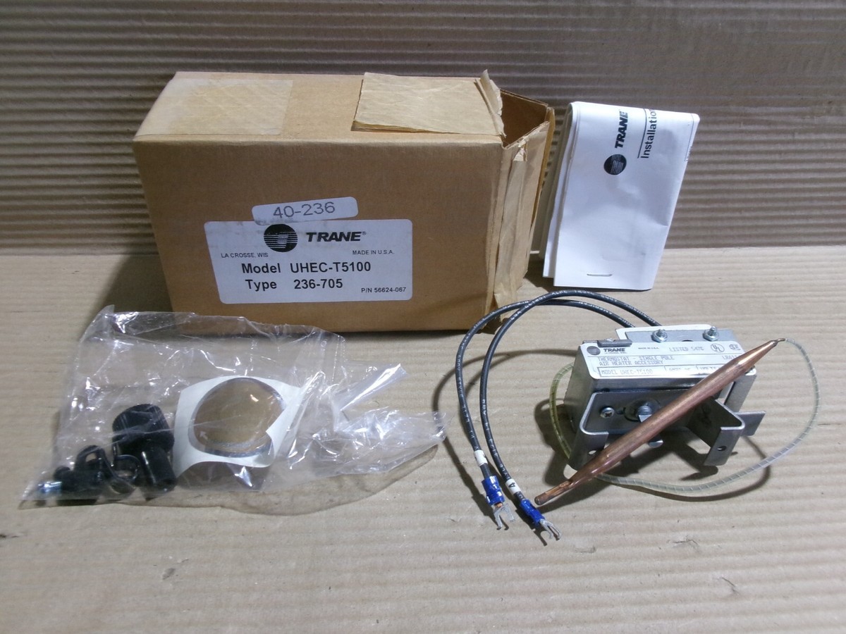 NEW TRANE UHEC-T5100 AIR HEATER ACCESSORY THERMOSTAT TYPE 236-705 AK
