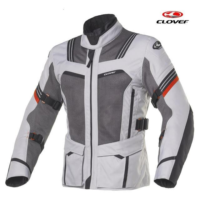 GIACCA MOTO DA UOMO INVERNALE CLOVER VENTOURING-3 AIRBAG WP NERO/GRIGIO